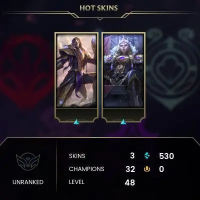 [EUW SERVER] Unranked Smurf Account ◈ UNRANKED ◈ lvl 30 + ◈10 Unranked Games NOT PLAYED ◈ FULL ACCESS ◈ EUROPE WEST ◈ 24/7 Live service