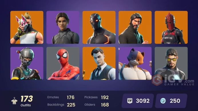 [PC/XBOX] 173 skins | The Reaper | Elite Agent | Gold Brutus | Gold Meowscles | Gold Midas | Game Knight | Unchained Ramirez | Omega | 250 VB