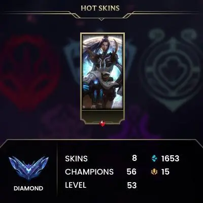 EUW // HANDMADE // DIAMOND 4 // 10-20K BLUE ESSENCE // 56 WINRATE // 20-100 CHAMPS // 0-8 SKINS // FULL ACCESS // MAIL CHANGEABLE