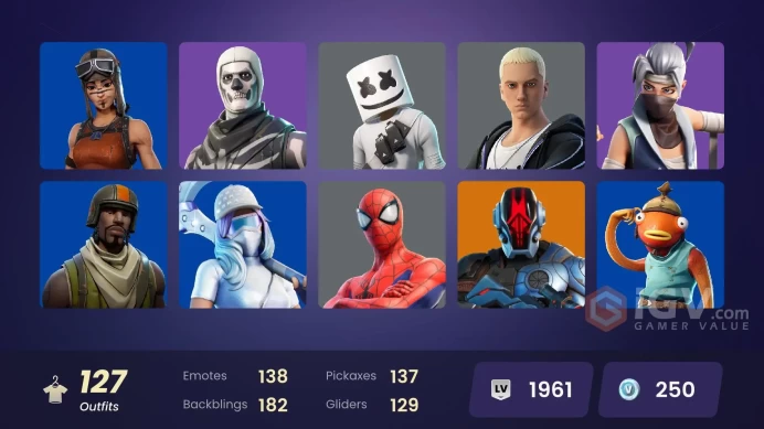 [PC/PSN/XBOX/NINTENDO] 127 skins | Renegade Raider | Aerial Assault Trooper | Valeria | Peter Griffin | Kado Thorne | Kymera | Raz    mx74