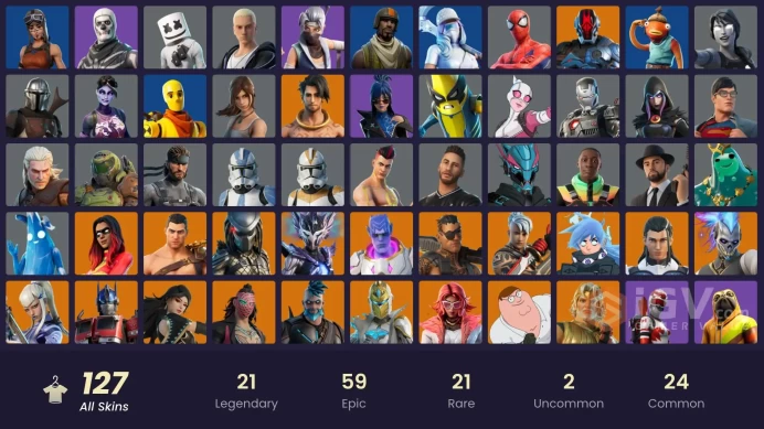 [PC/PSN/XBOX/NINTENDO] 127 skins | Renegade Raider | Aerial Assault Trooper | Valeria | Peter Griffin | Kado Thorne | Kymera | Raz    mx74
