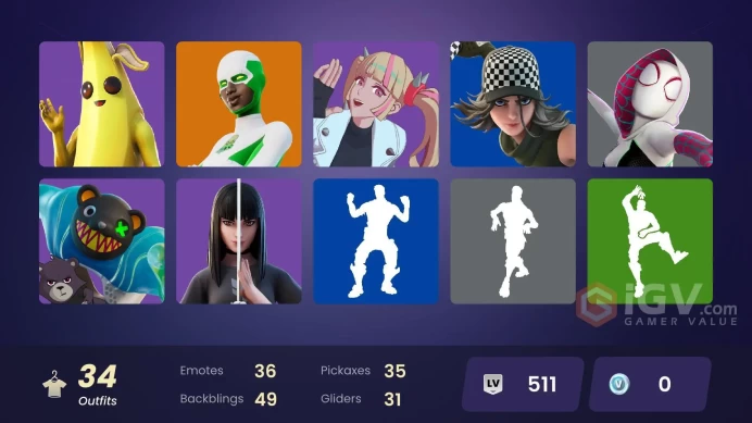 100$ spent [PC/PSN/XBOX] 34 skins | Charlotte | Star Wand | Spider-Gwen | Backlash | Hybrid (Stage 4)mssh320