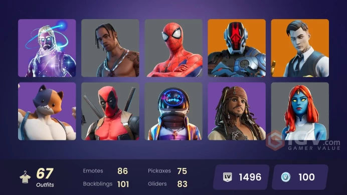 [PC/PSN/Xbox/Nintendo] 67 skins | OG STW | Galaxy | Travis Scott | Astro Jack | Gold Midas | Gold Brutus | Gear Specialist Maya | Eternal Knight