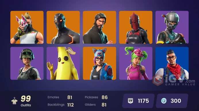 PC/PSN/Xbox/Nintendo 99 skins | The Reaper | Elite Agent | Blue Team Leader | Prodigy | Carbon Commando | Trailblazer | Blue Striker | Omega