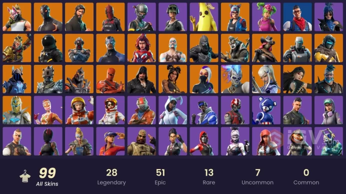 PC/PSN/Xbox/Nintendo 99 skins | The Reaper | Elite Agent | Blue Team Leader | Prodigy | Carbon Commando | Trailblazer | Blue Striker | Omega