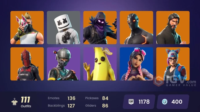 [PC/PSN/XBOX] 111 skins | The Reaper | Elite Agent | Rogue Agent | The Ice King | A.I.M. | Dark Voyager | Lynx |Y264