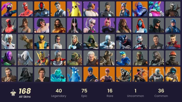 [PC/PSN/XBOX] 168 skins | Trilogy | Point Patroller | Snake Eyes | Midas | Vi | OG STW | The Ice King |Y261