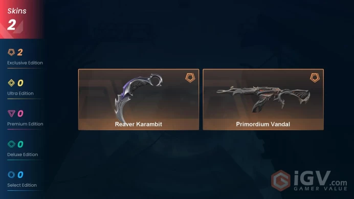 Na-Usa-Can | Reaver Karambit | Primordium Vandal | 2 Skins | Level 20 | Full Access