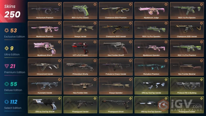 【EU】Champions 2023 & 2024 & 2025 & IGNITE FAN | 31 Knife -  24 Vandal -  22 Phantom | FULL ACCESS