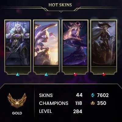 [EUW] - Gold IV / 46 Skins / Changeable Mail | Instant Delivery | Lifetime Warranty | 100% Handmade & Secure | 24/7 Support