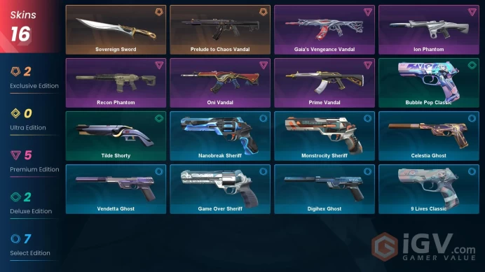 NA | Sovereign Sword, Prelude to Chaos Vandal, Gaia's Vengeance Vandal, Prime Vandal, Oni Vandal, Recon Phantom, Ion Phantom [Full Acess]