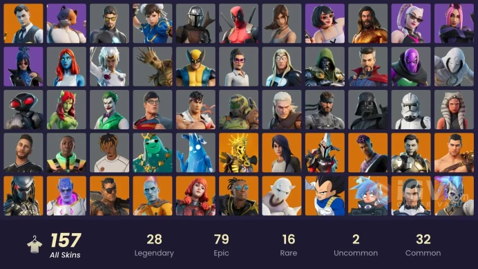 [PSN/XBOX/PC] 157 skins | Gold Brutus | Gold Midas | Fade | Zeus | Valeria | The Imagined | Renzo the Destroyer | Mizuki | Predator | Era