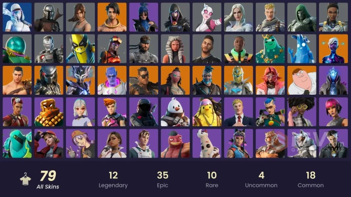 [PSN/XBOX/PC] 79 skins | Valeria | Omegarok | Joey | Raz | Kymera | Galaxy Scout | Peter Griffin | Predator | Menace | Spire Assassin