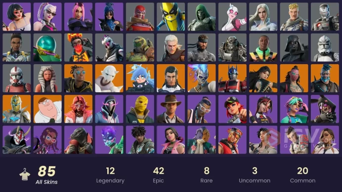 [PSN/XBOX/PC] 85 skins | Snap | Valeria | Omegarok | Renzo the Destroyer | Era | Malik | Peter Griffin | Optimus Prime | Nezumi
