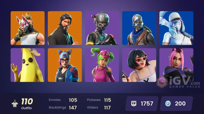 110 SKINS + FLOSS + ROYALE KNIGHT + ELITE'S SIGIL + CANDY AXE + BLUE SQUIRE + THE REAPER + TAKE THE L + MAKO + STW OLD + HOMER + NED FLANDERS