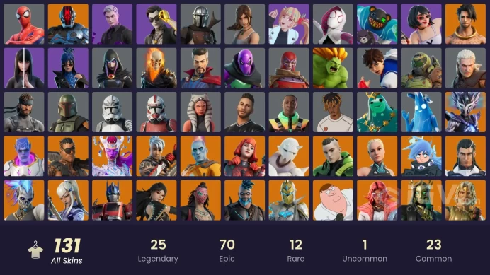 [PSN/XBOX/PC] 131 skins | Subzero Cryptic | Cloud Striker | Lina Scorch | Sultura | Omegarok | Joey | The Foundation | Kymera | Optimus Prime