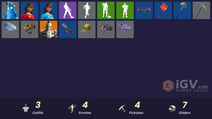 [PSN/XBOX/PC] 3 skins | Polar Peely | Krisabelle | Blizzabelle | Sigil of the Alliance War | Lil' Black Heart |Ancestral Bloom | Fishstick Janky