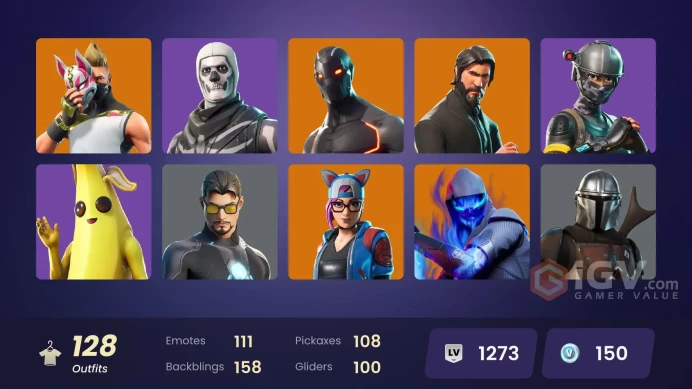 128 SKINS + THE REAPER + MERRY MINT AXE + TAKE THE L + ELITE AGENT + STW OLD + LAUGH IT UP + BANCHII + FROZEN NOG OPS + ALPINE ACE (USA) + SIREN