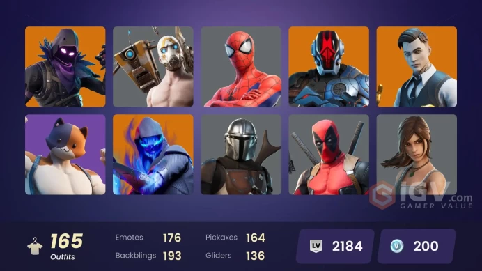 [PSN/XBOX/PC] 165 skins | Gold Brutus | Gold Midas | Gold Meowscles | Naruto Uzumaki | Shady Doggo | Ronin | Fade | Valeria | Inferno | Cyclo