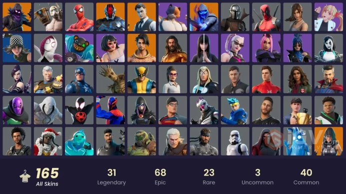 [PSN/XBOX/PC] 165 skins | Gold Brutus | Gold Midas | Gold Meowscles | Naruto Uzumaki | Shady Doggo | Ronin | Fade | Valeria | Inferno | Cyclo