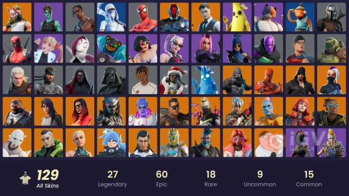 Travis Scott, Darth Vader, Midas Gold, Brutus Gold, Drift Stage 5, Rage, Astroworld Cyclone | 129 Skins [Full Access] Psn, Xbox, PC