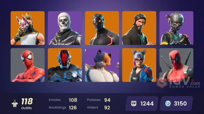 The Reaper, Take the L, Elite Agent, Drift Stage 5, Ragnarok Stage 6 | 115 Skins [Full Access] Psn, Xbox, PC