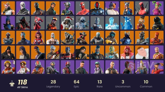 The Reaper, Take the L, Elite Agent, Drift Stage 5, Ragnarok Stage 6 | 115 Skins [Full Access] Psn, Xbox, PC