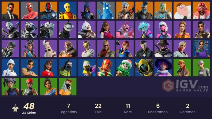 [PSN/XBOX/PC] 48 skins | Subzero Cryptic | Valeria | Ronin | Omegarok | The Foundation | Peter Griffin | Spectra Knight | John Wick