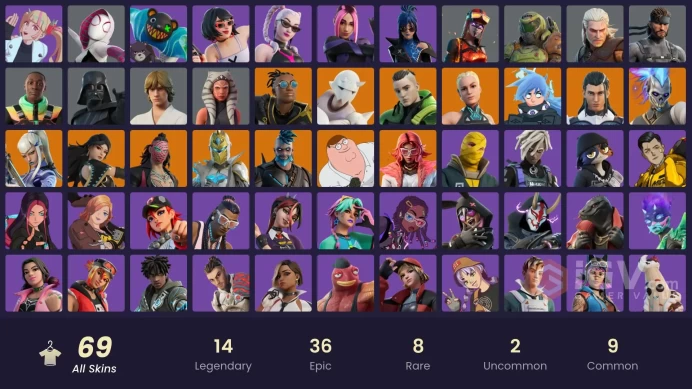 [PSN/XBOX/PC] 69 skins | Twyn | Omegarok | Mizuki | Malik | Nezumi | The Ageless | Peter Griffin | Valeria | Kado Thorne | Snap | Era