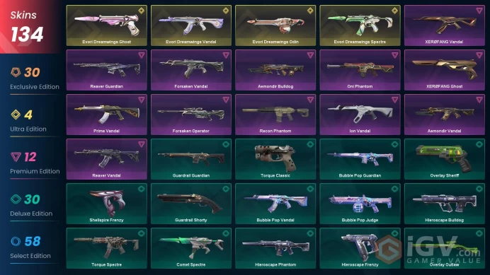 EU/TUR 117540 VP VCT 2025 Karambit Evori Dreamwings Bundle Champions 2024 Bundle Kuronami Bundle Immortal Buddy EX.O Vandal Evori's Spellcaster