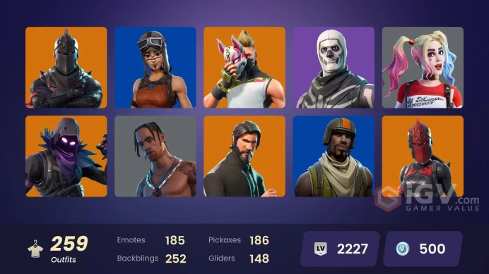 HOT/LEGIT OG SKULL TROOPER (PURPLE) + BLACK KNIGHT + TRAVIS SCOTT + MAKO + STW OLD + CURSE BUSTER + PARAGON BANNER + LEVIATHAN AXE 