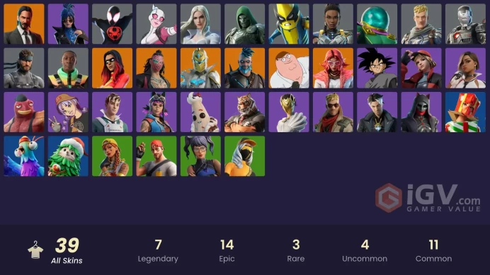 [PSN/XBOX/PC] 39 skins | Valeria | Omegarok | Peter Griffin | Joltara | Spectra Knight | John Wick | Kado Thorne | Mysterio | Captain Jones