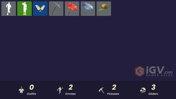 [PSN/XBOX/PC] 0 skins | Rust Bucket | Spectra Protector | Clawz Retro | Peely Whip | Nanner Bashers | Salute | Paper Parasol | The Umbrella