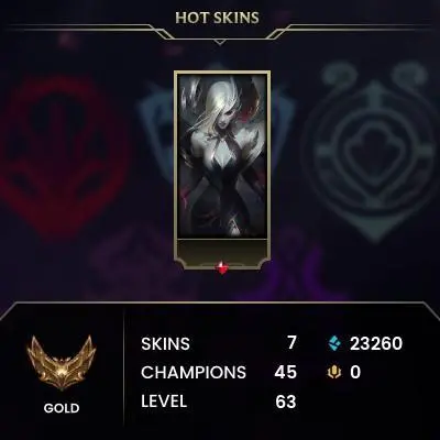 EUW G4- %72 WR-HIGH LP GAIN-HIGH MMR- 7SKIN-HANDMADE-CHEAP