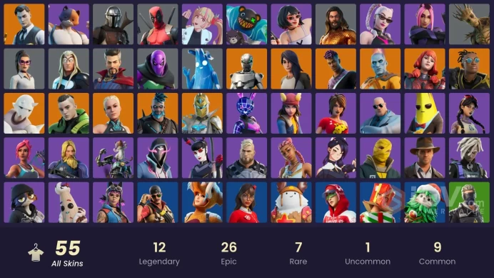 [PSN/XBOX/PC] 54 skins | Eon | Gold Midas | Gold Brutus | The Imagined | The Origin | Fade | Paradigm (Reality-659) | Malik | Omegarok