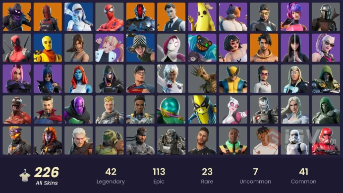 [PSN/XBOX/PC] 226 skins | Gold Midas | Joey | Vendetta | The Foundation | Kymera | Optimus Prime | Son Goku | Fade | Blackheart | Kado Thorne