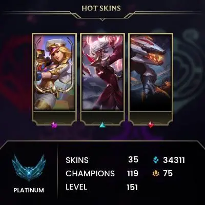 [EUW] - Platinum / 35 Skins / Changeable Mail | Instant Delivery | Lifetime Warranty | 100% Handmade & Secure | 24/7 Support