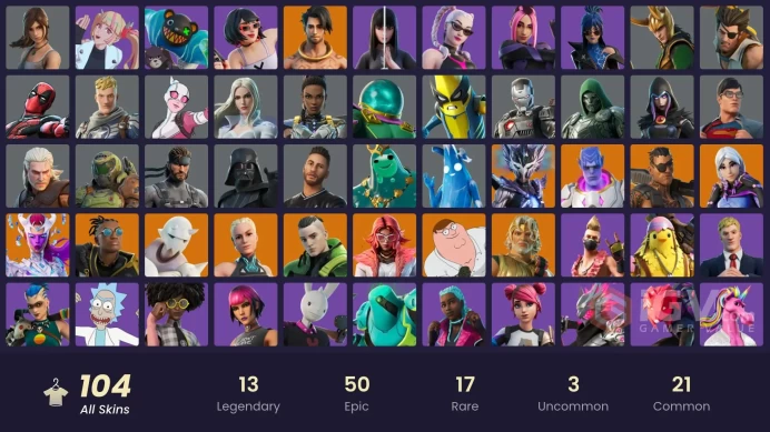 [PSN/XBOX/PC] 104 skins | Major Glory | Joey | Paradigm (Reality-659) | The Cube Queen | Peter Griffin | Torin | Valeria | Zeus | Twyn | Snap