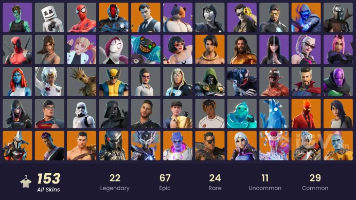 [PSN/XBOX/PC] 153 skins | Gold Meowscles | Gold Midas | Gold TNTina | Gold Brutus | Grind | Clutch | Paradigm (Reality-659) | Joey | Inferno