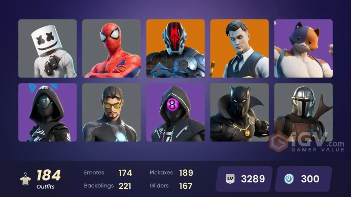 [PSN/XBOX/PC] 184 skins | Gold Meowscles | Gold Midas | Gold Brutus | Vivi Chroma | Paradigm (Reality-659) | Joey | Kado Thorne | The Origin