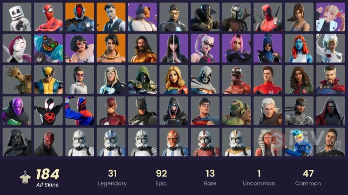[PSN/XBOX/PC] 184 skins | Gold Meowscles | Gold Midas | Gold Brutus | Vivi Chroma | Paradigm (Reality-659) | Joey | Kado Thorne | The Origin