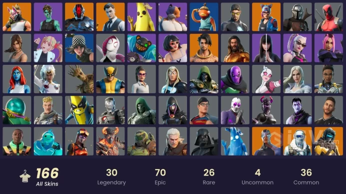 [PSN/XBOX/PC] 166 skins | Gold Midas | Gold Brutus | Shady Doggo | Sultura | Subzero Cryptic | Vivi Chroma | Fixer | Paradigm (Reality-659)