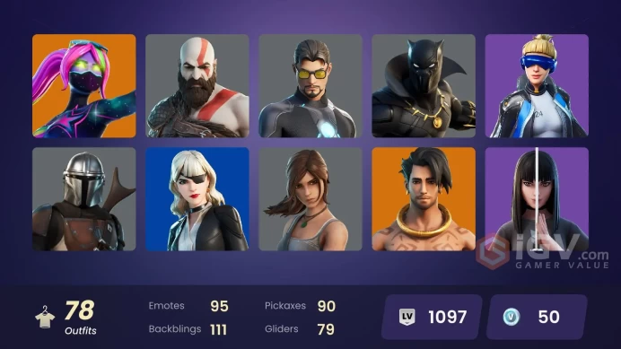 [PSN/XBOX/PC] 78 skins | Neo Versa | Gold Kratos | Snake Eyes | Paradigm (Reality-659) | Fade | Renzo the Destroyer | Predator