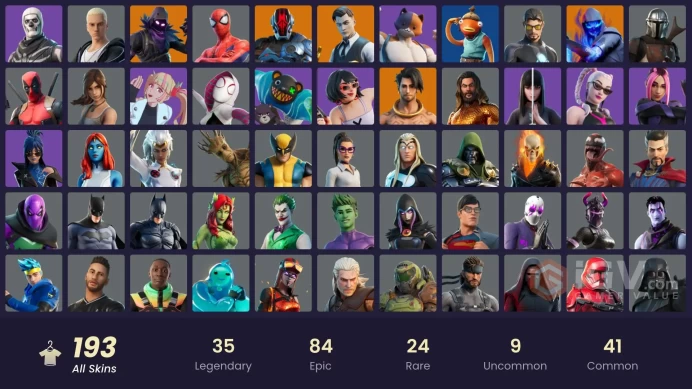 [PSN/XBOX/PC] 193 skins | Gold Meowscles | Gold Midas | Gold TNTina | Gold Brutus | Sultura | Snake Eyes | Vivi Chroma
