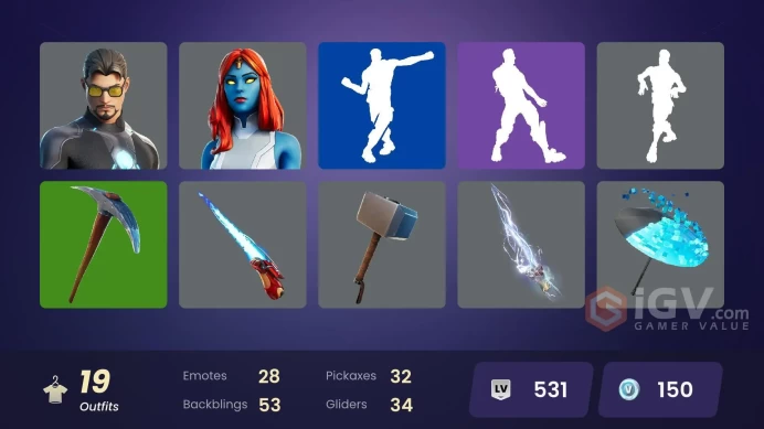 [PSN/XBOX/PC] 19 skins | Gear Specialist Maya | Jennifer Walters | Doctor Doom | Thor | Storm | Mystique | Tony Stark | Groot | Polar Peely