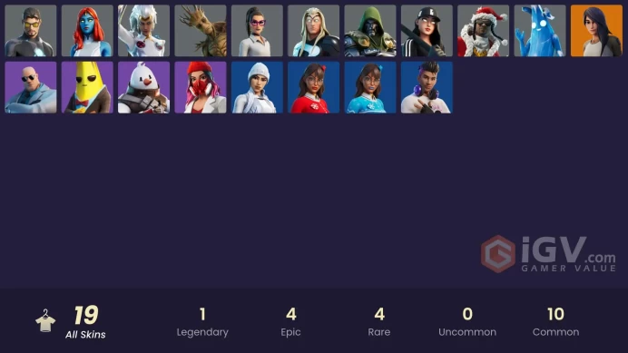 [PSN/XBOX/PC] 19 skins | Gear Specialist Maya | Jennifer Walters | Doctor Doom | Thor | Storm | Mystique | Tony Stark | Groot | Polar Peely