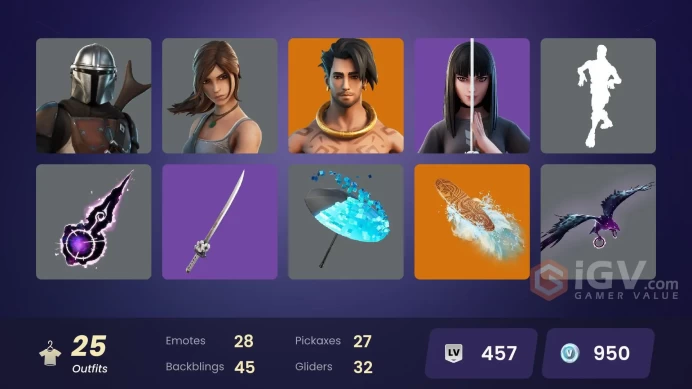 [PSN/XBOX/PC] 25 skins | Kymera | Raz | Joey | Spire Assassin | Mandalorian | Lara Croft | Neymar Jr | Ariana Grande | Clark Kent