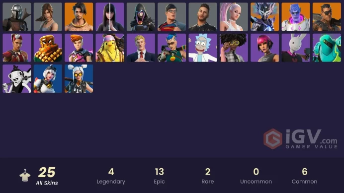 [PSN/XBOX/PC] 25 skins | Kymera | Raz | Joey | Spire Assassin | Mandalorian | Lara Croft | Neymar Jr | Ariana Grande | Clark Kent