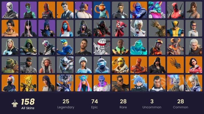 [PSN/XBOX/PC] 158 skins | Gold Midas | Grind | Clutch | Joey | Kado Thorne | Sentinel | Rox | Blackheart | Nezumi | Oro | Omegarok | Kymera