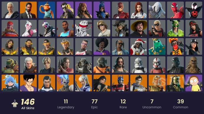[PSN/XBOX/PC] 146 skins | FNCS Renegade | Leon S. Kennedy | Renzo the Destroyer | Hades | Son Gohan | The Ageless | Ascendant Midas | Zeus